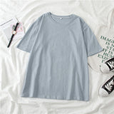 GCAROL 2020 Spring Summer Women Candy T-shirt Oversize Boyfriend Style Tops Perfect Basic Tees Render Unlined Upper Garment